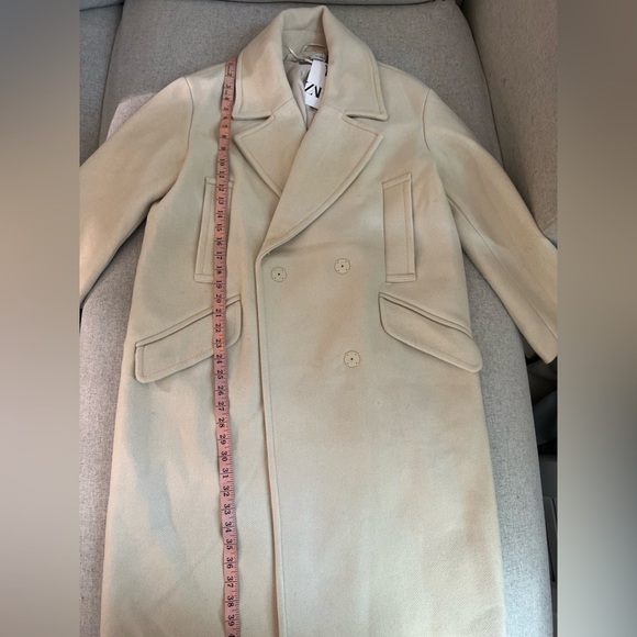 ZARA Oversized Vanilla/Cream coat size XS - Picture 5 of 12